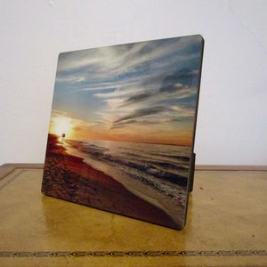 Self-standing Beach Sunset Photo