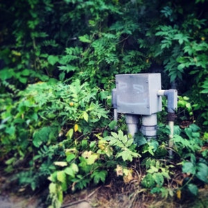 Small Framed Robot Photo Print