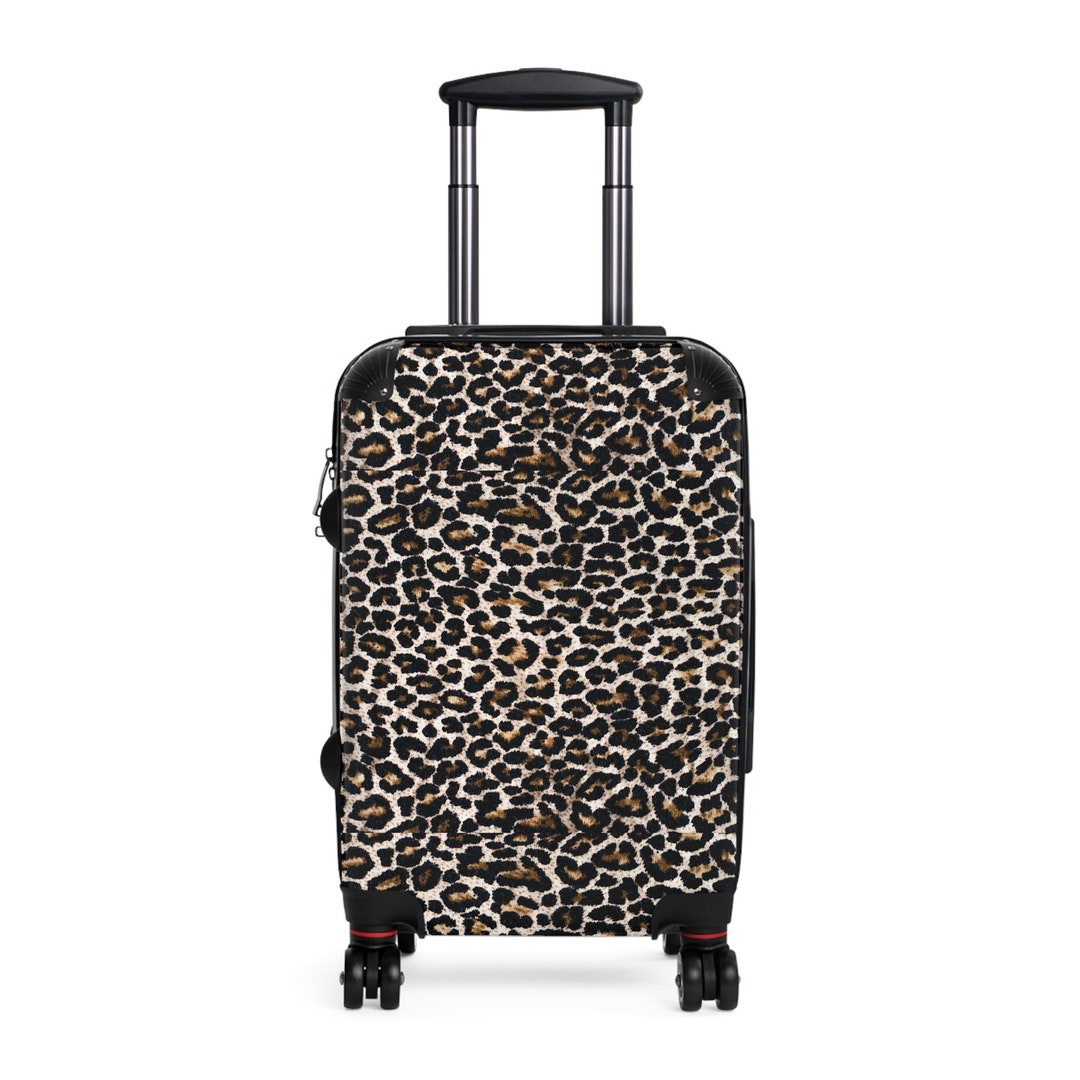 Cheetah Print Suitcase | Animal Print Luggage | 360 Swivel Wheels | Hard-shell Travel Bag ...