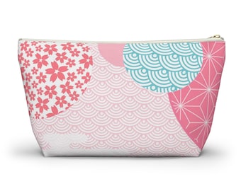 Bolsa para accesorios y cosméticos con base en T, neceser de maquillaje, 2 tamaños