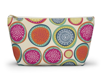 Bolsa para accesorios y cosméticos con base en T, neceser de maquillaje, 2 tamaños