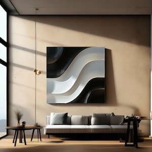 Wood Wall Sculpture, Minimalist Wall Art, Modern Wood Wall Decor, Abstract 3D Wood Carving, Handmade Wall Hanging