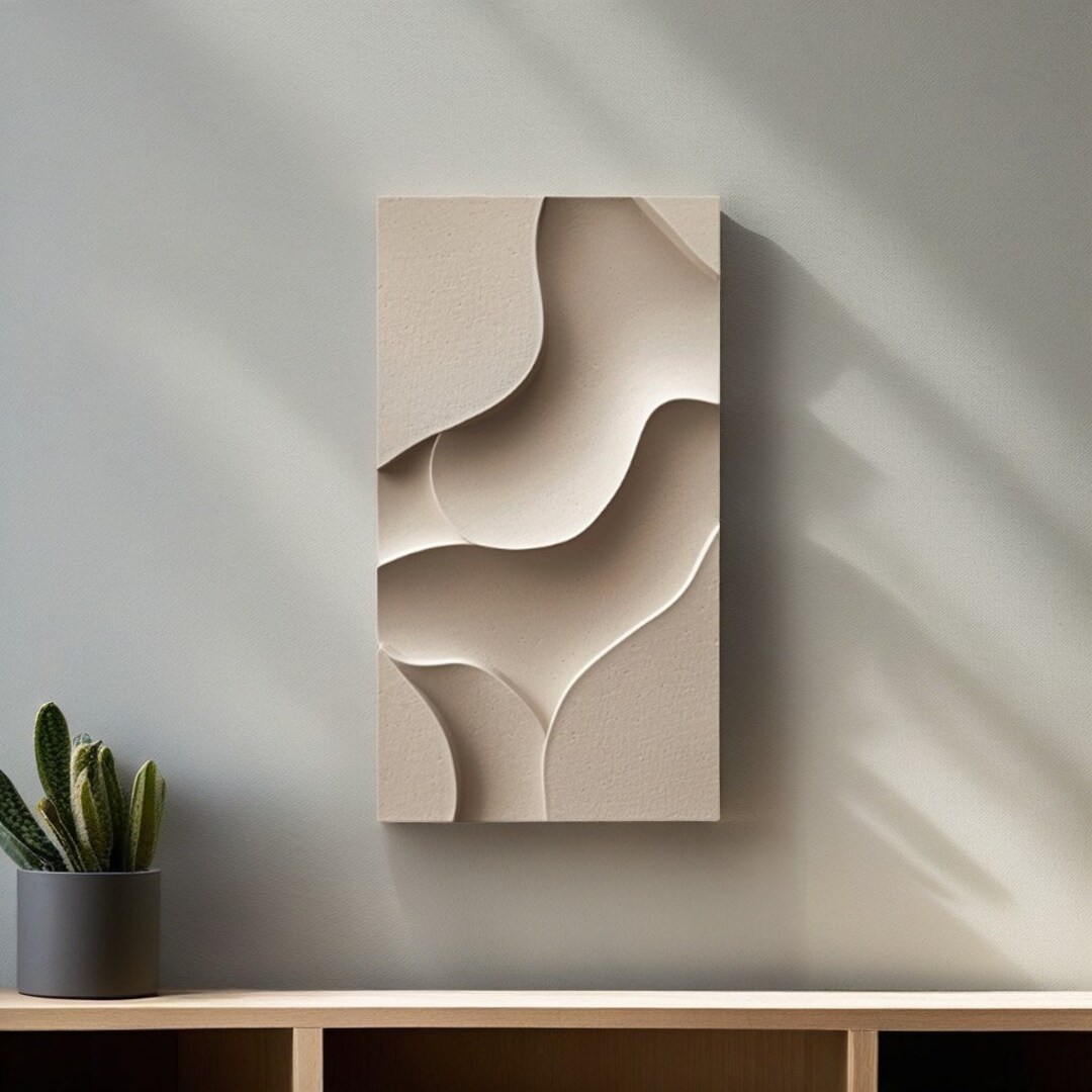 Photo inspiration: Gallery Detail: Abstract Wall Decor Textured Wall Art 3D Vision Wood Carving