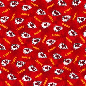 Kansas City Chiefs Hair Scrunchie Scrunchies by Sherry NFL Football Fabric Ponytail Holders Ties Red Tie Dye Flannel