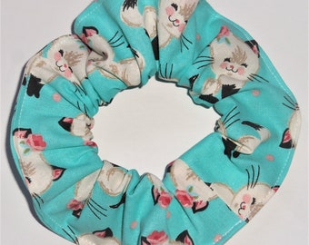 Cute Kittens Kitty Cats Fabric Hair Scrunchie Ladies Girls Scrunchies by Sherry
