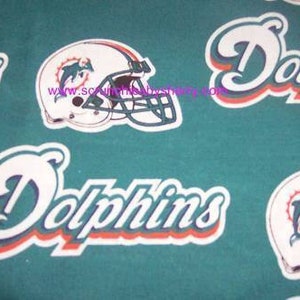 Miami Dolphins Fabric Hair Scrunchie Scrunchies by Sherry NFL Football Teal