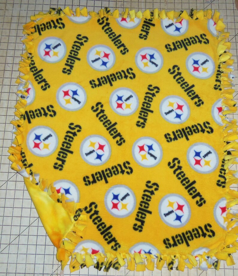 Pittsburgh Steelers Fleece Baby Blanket Football Black 
