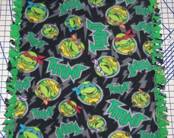 Teenage Mutant Ninja Turtles Fleece  Baby Blanket Pet Lap Hand Tied Shower Gift