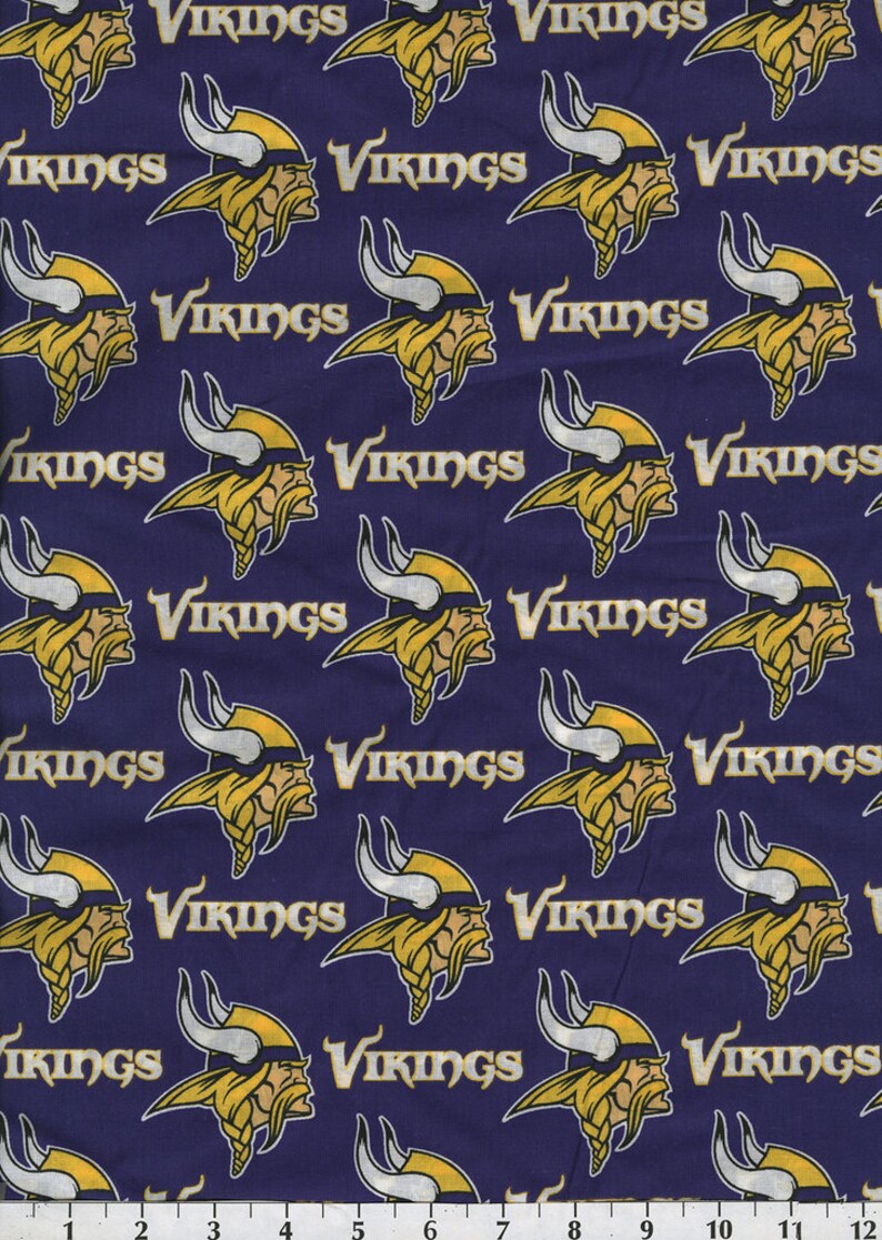 Minnesota Vikings Fabric Hair Scrunchie NFL Football Scrunchies by Sherry Purple Gold White image 2