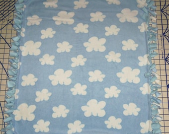 Clouds Fleece Baby Blanket Pet Lap