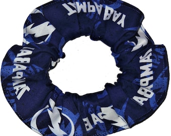 Made From Tampa Bay Lightning Fabric Hair Scrunchies Patchwork NHL Hockey