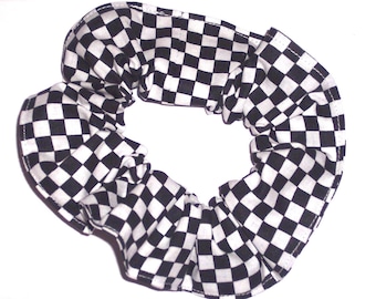 Checkered Flag Racing Fabric Hair Scrunchie Scrunchies by Sherry NASCAR Sets