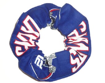 New York Giants Fabric Hair Scrunchie NFL Football Scrunchies by Sherry