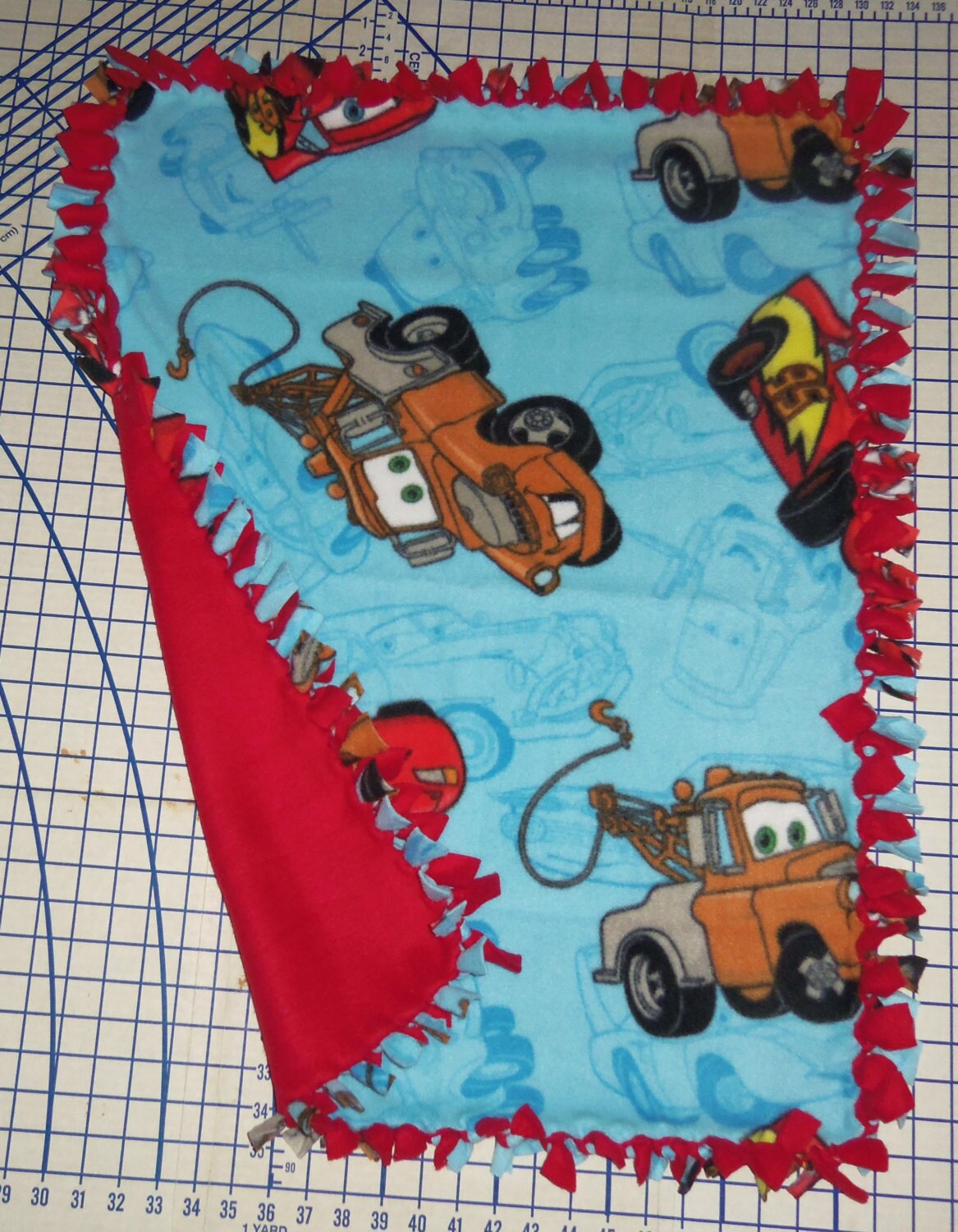 Disney Cars Lightning Mcqueen Tow Mater Hand Tied Fleece Baby - Etsy