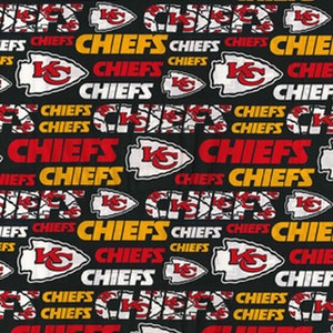 Kansas City Chiefs Hair Scrunchie Scrunchies by Sherry NFL Football Fabric Ponytail Holders Ties KC Logo