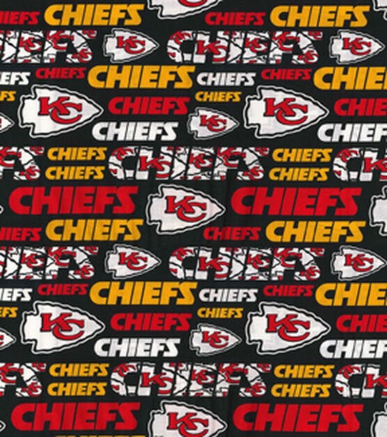 Kansas City Chiefs Hair Scrunchie Scrunchies by Sherry NFL Football Fabric Ponytail Holders Ties KC Logo