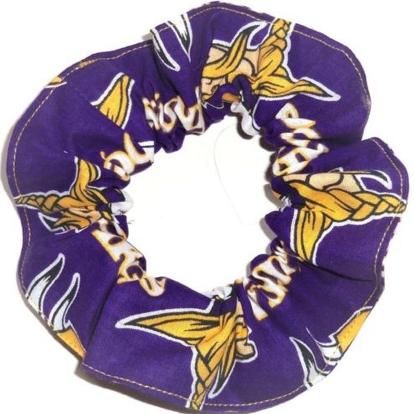 Minnesota Vikings Fabric Hair Scrunchie NFL Football Scrunchies by Sherry Purple Gold White