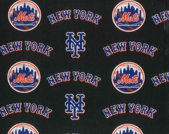 New York Mets Fabric Hair Scrunchie Scrunchies by Sherry Ponytail Holders Ties MLB