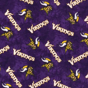 Minnesota Vikings Fabric Hair Scrunchie NFL Football Scrunchies by Sherry Purple Gold White Tie Dye Flannel