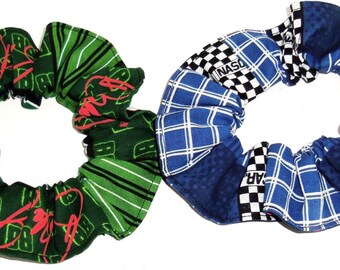 Dale Earnhardt Jr #88 Racing Flannel Cotton Fabric Hair Scrunchie Scrunchies by Sherry NASCAR Ponytail Holders