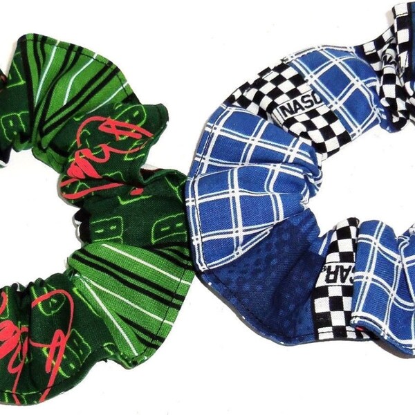 Dale Earnhardt Jr #88 Racing Flannel Cotton Fabric Hair Scrunchie Scrunchies by Sherry NASCAR Ponytail Holders