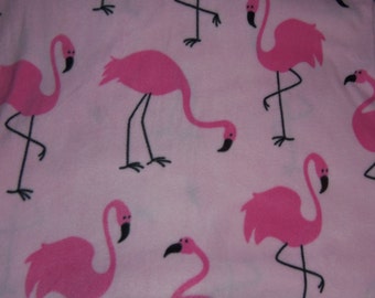 Flamingos Fleece Baby Blanket Dog Pet Lap Hand Tied Security Pink