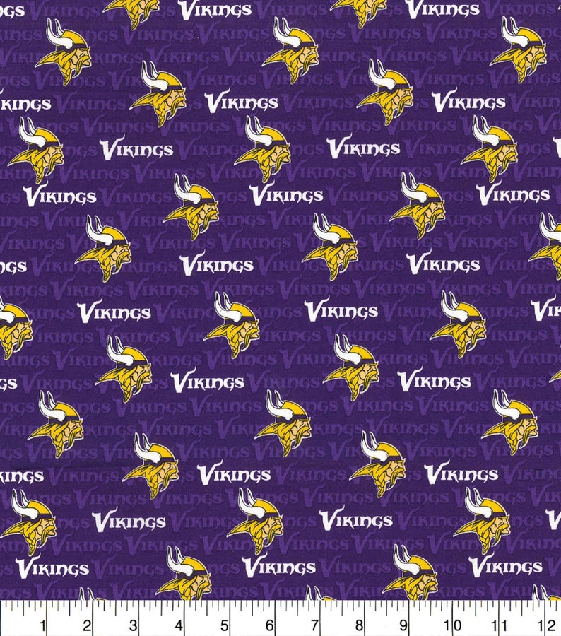 Minnesota Vikings Fabric Hair Scrunchie NFL Football Scrunchies by Sherry Purple Gold White image 4