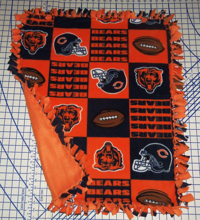 Chicago Bears Fleece Baby Blanket Hand Tied Pet Lap NFL Etsy