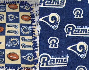 NFL St Louis Rams Double Fleece Hand Tied Baby Pet Lap Blanket