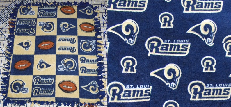 NFL St Louis Rams Double Fleece Hand Tied Baby Pet Lap Blanket image 1