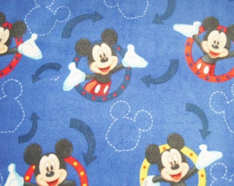 Disney Mickey Mouse Blue Fleece Baby Blanket Pet Lap Blue Shower Gift