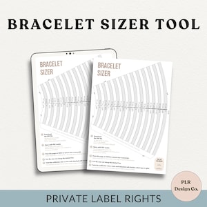 Outil de mesure de bracelet 1 page modifiable | Modèle de toile | DPP inclus