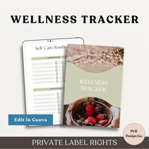 17-Page Wellness Tracker | Canva Template | PLR Included | Editable & Resellable