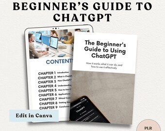eBook: Anfängerleitfaden für die Verwendung von ChatGPT | Canva Vorlage | PLR enthalten | KI Chatbot Anleitung