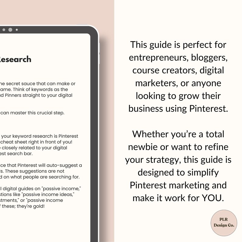 Pinterest Downloadable Guide Editable Pinterest Marketing Guide With PLR | 19-page Canva Template ...