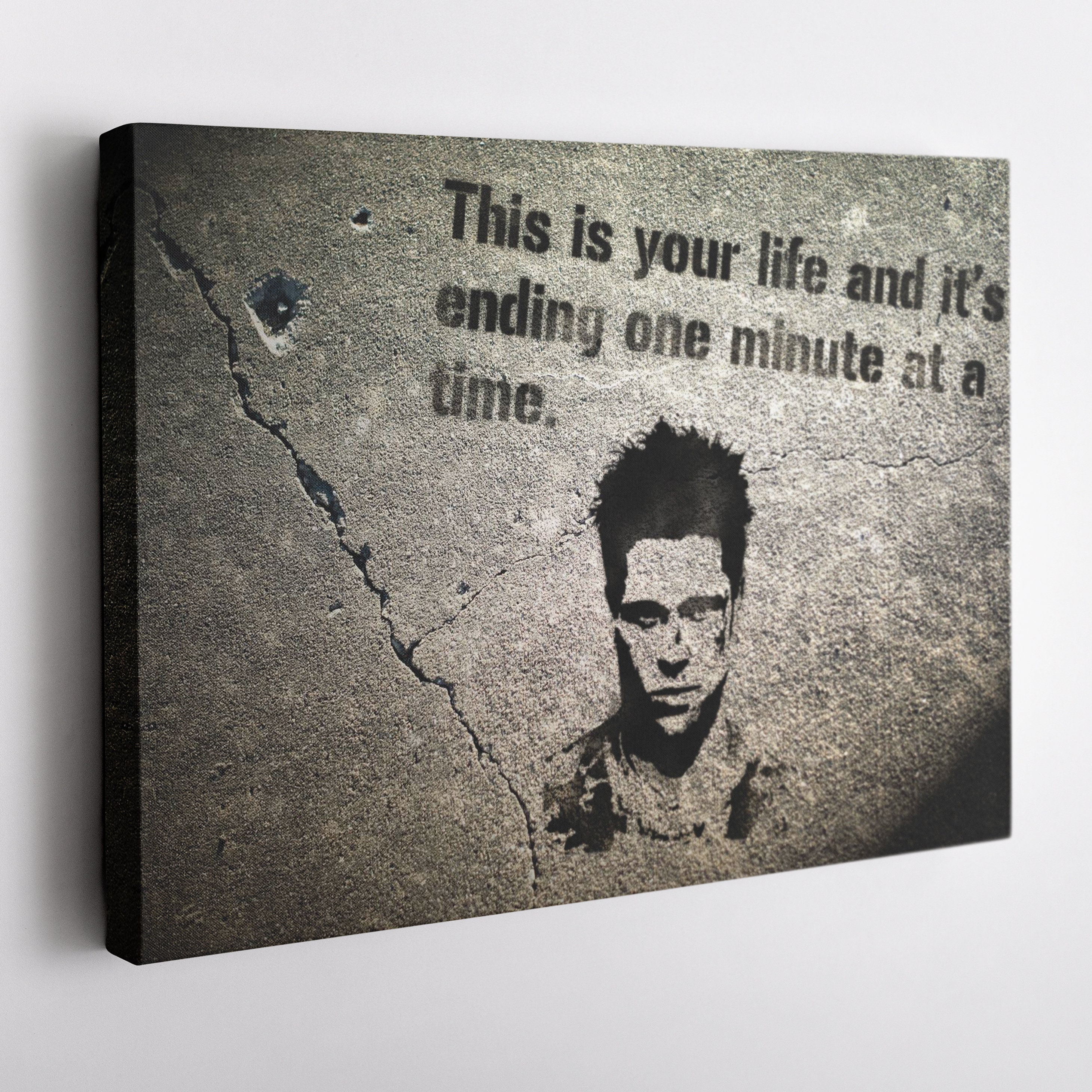 Fight Club Poster Quote Motivation Canvas Wall Art Home Decor Framed ...