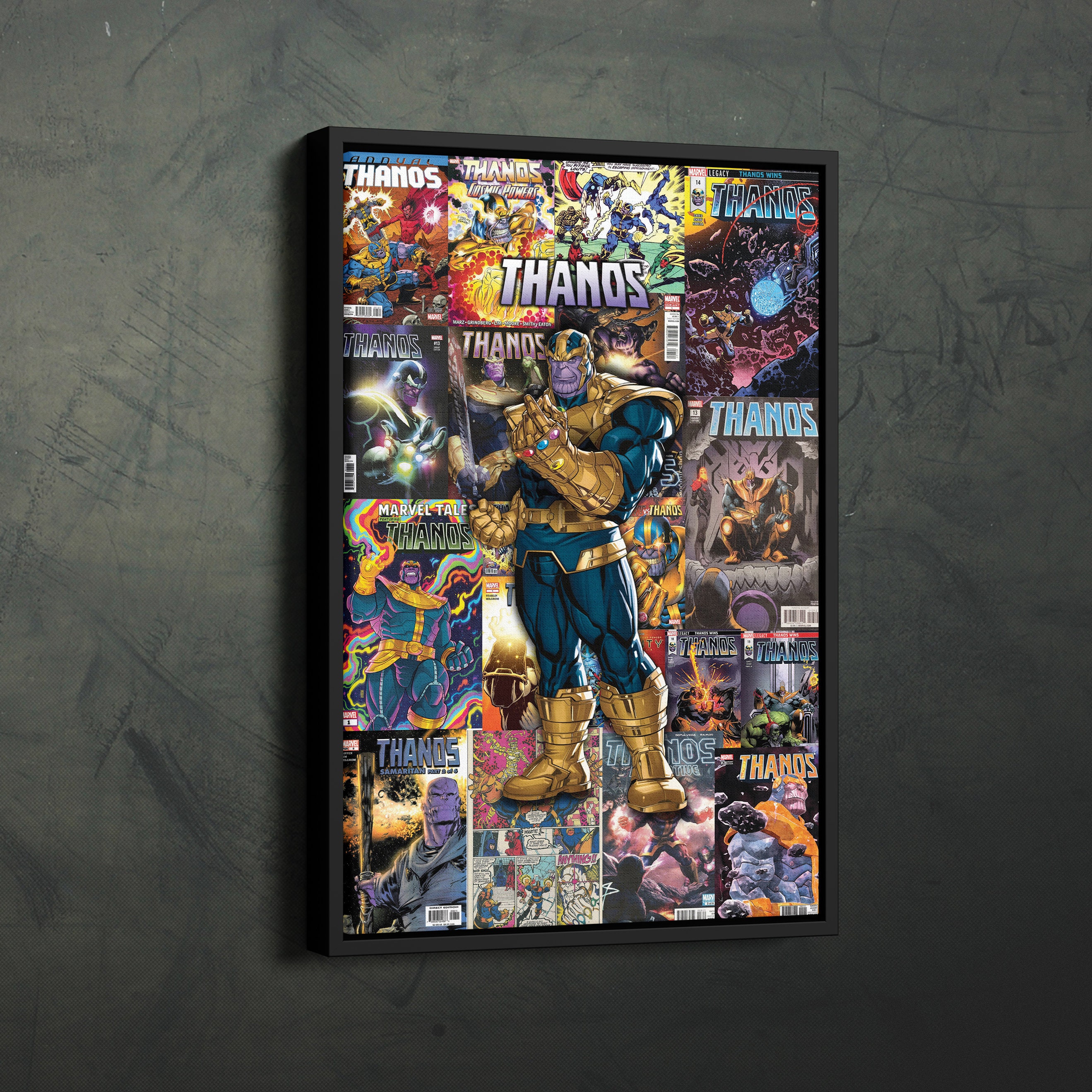 THANOS Collage Art Poster Comics Canvas Wall Art Print Home Decor Framed Poster Art
