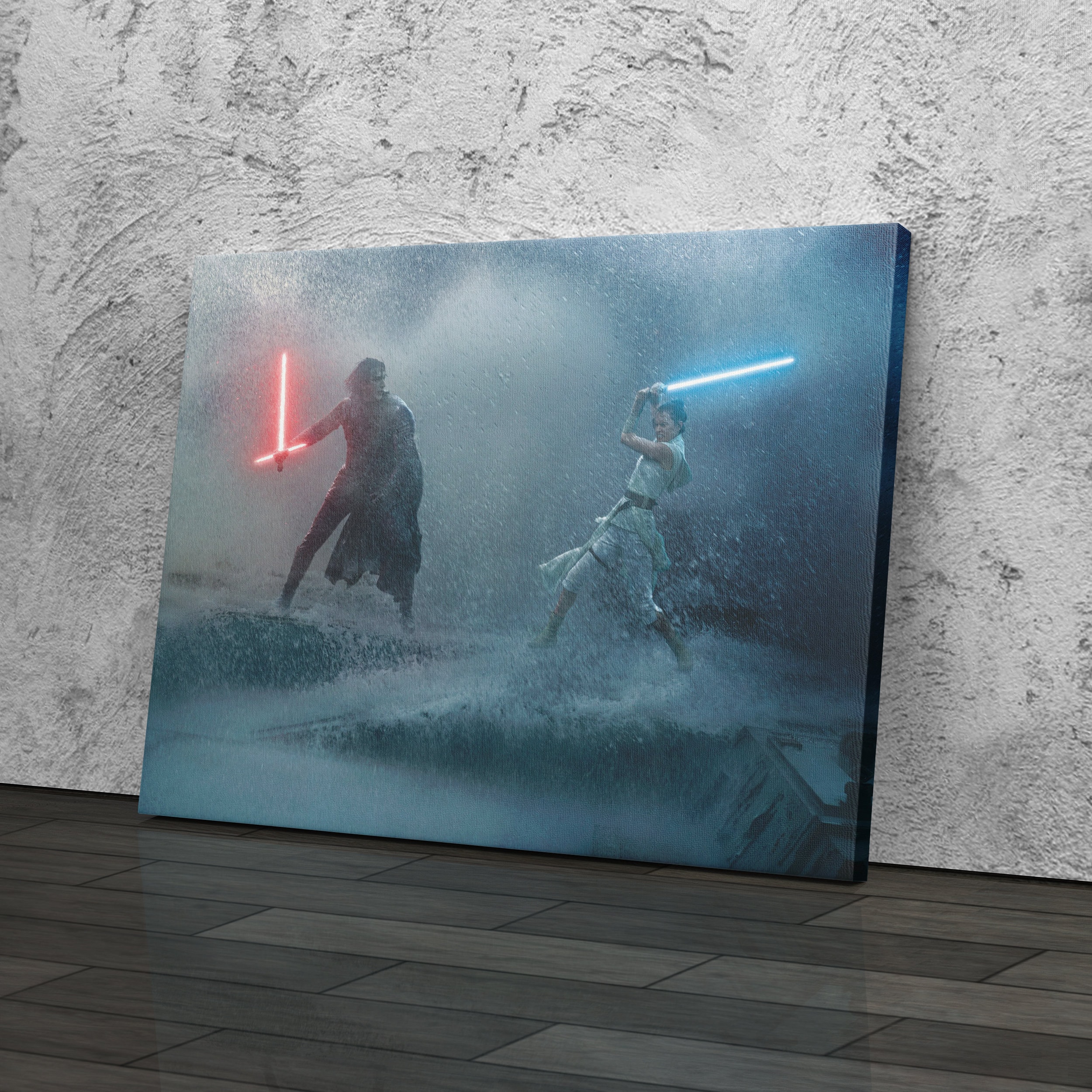 Kylo Ren Vs Rey Skywalker Lightsaber Battle Poster Star Wars