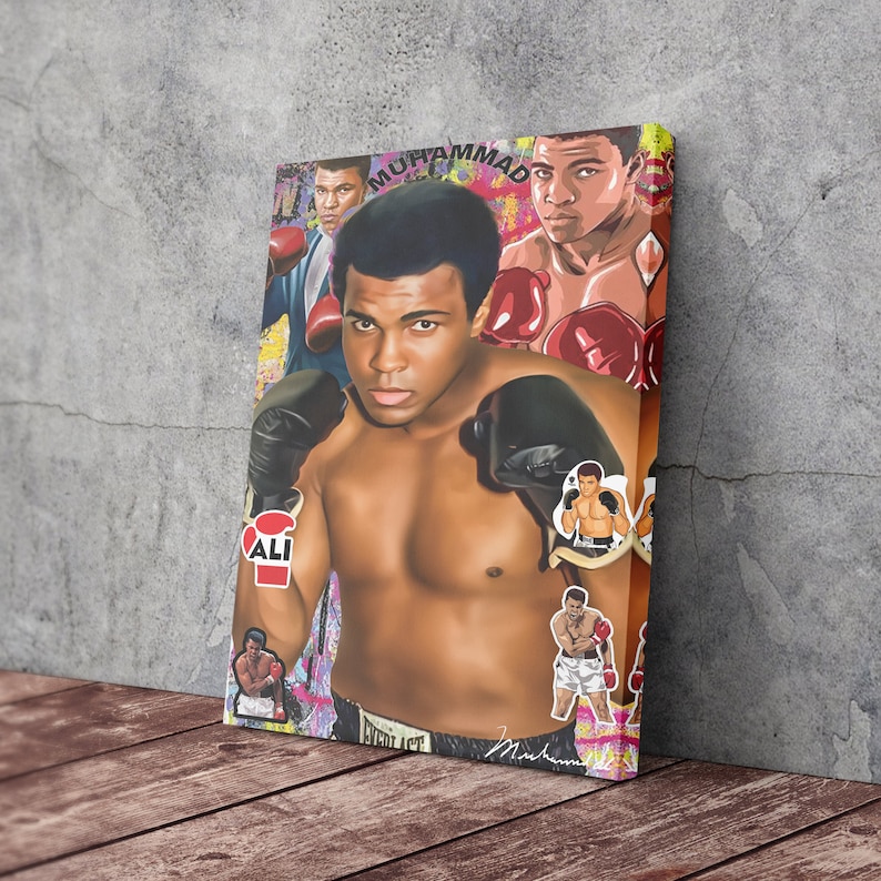 Ali Collage Muhammad Ali Poster Boxing Pop Art Canvas Wall Art Home Decor Print ...