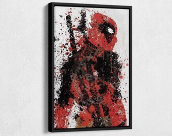 Deadpool Poster  Painting Hero Canvas Wall Art Home Decor Framed Art
