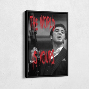 Scarface Poster Tony Montana Quote Hand Made Posters Canvas Wall Art Home Decor