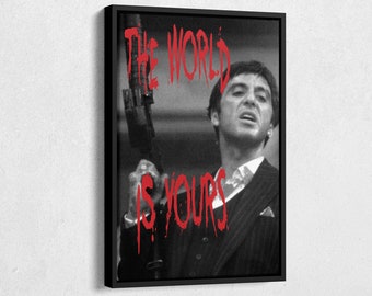 Scarface Poster Tony Montana Quote Hand Made Posters Canvas Wall Art Home Decor