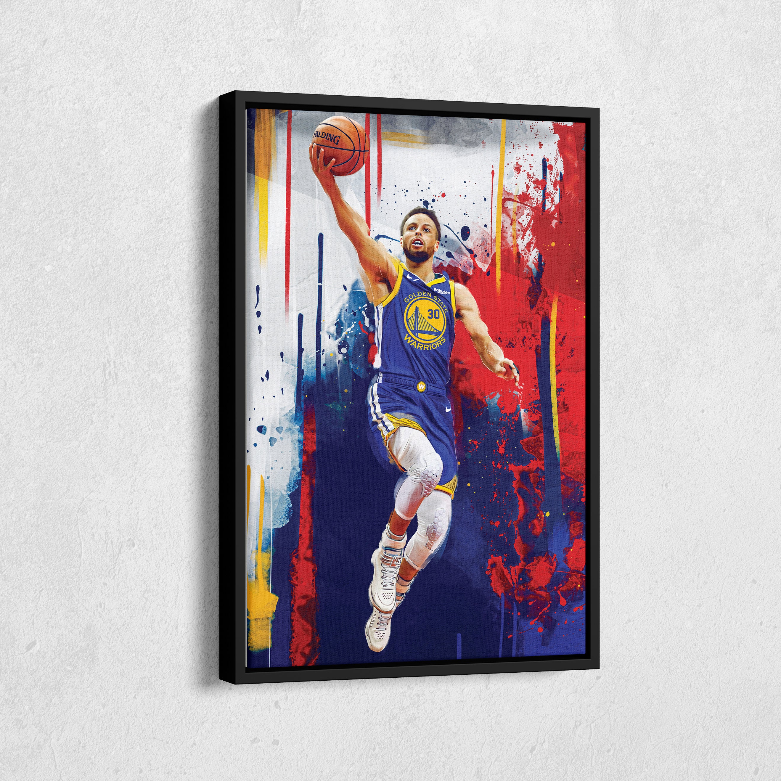 【送料無料・即日発送】カリー　フレームアート　Stephen Curry Stephen Curry Poster Golden State Warriors Artwork Canvas Wall Art