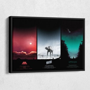Star Wars Trilogy Movie Poster Canvas Wall Art Home Decor Framed Art