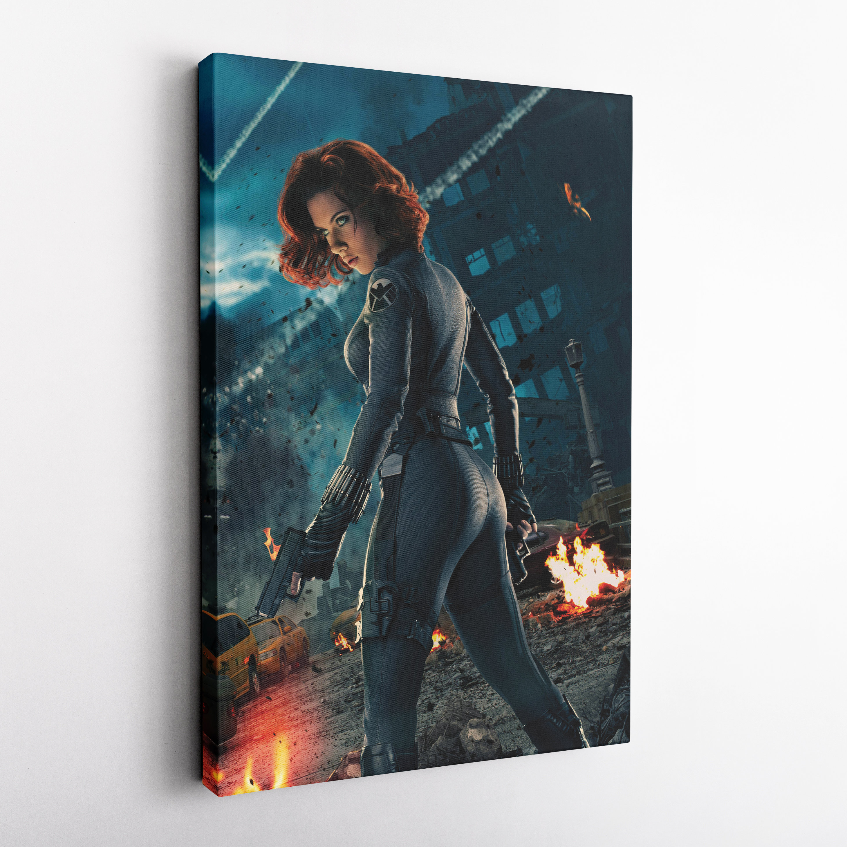 Black Widow Avengers Natasha Romanoff Canvas Wall Art Home Decor Framed ...