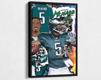 Donovan Mcnabb Poster Philadelphia Eagles NFL Pop Art Canvas Wall