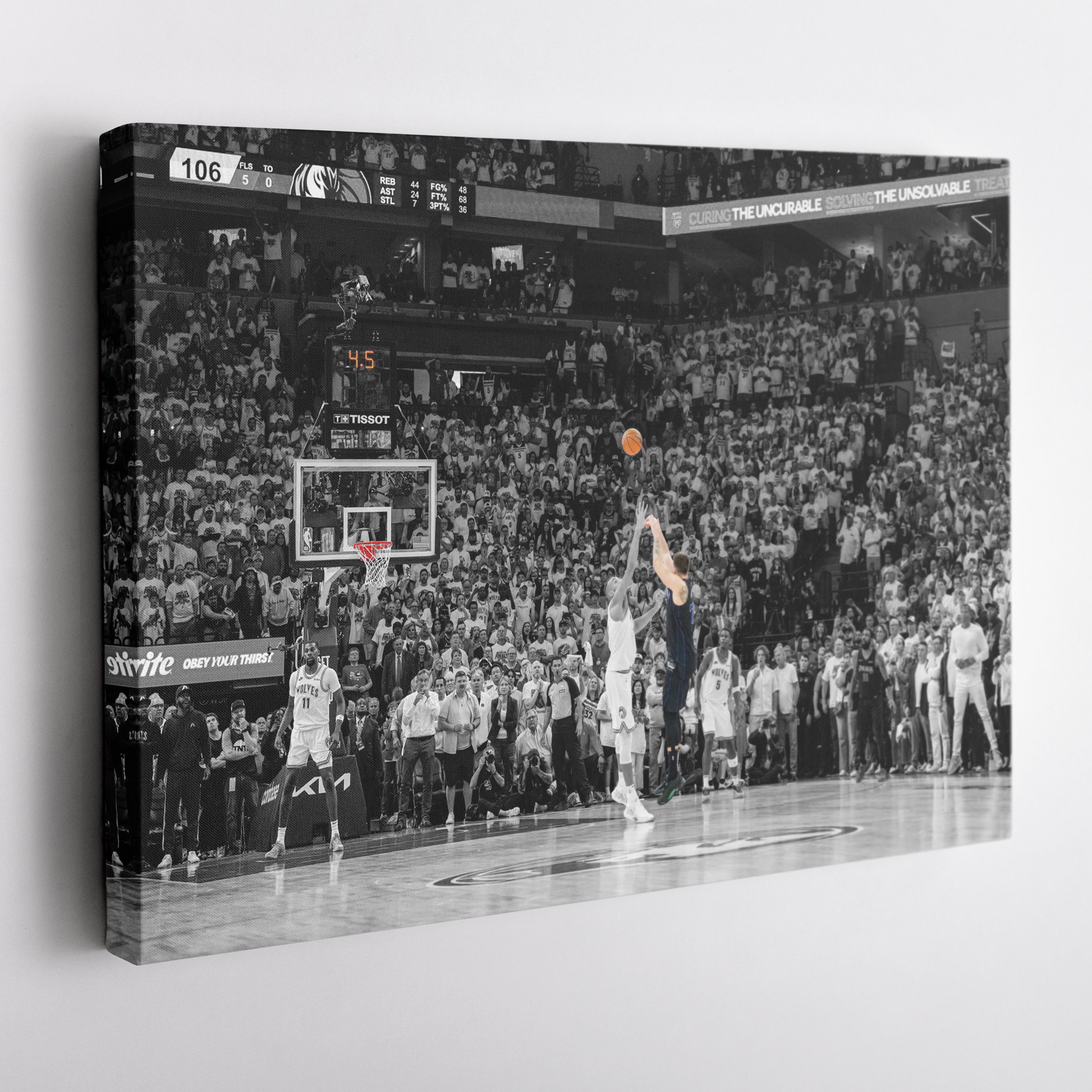 Luka Doncic Game Winning 3-pointer Mavericks Vs Timberwolves Canvas ...