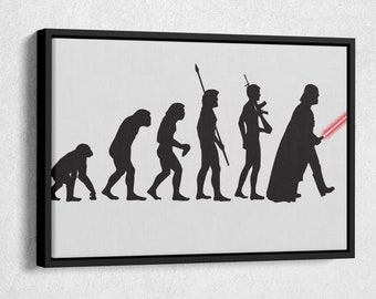 Star Wars Poster Darth Vader Human Evolution illustration Science Fiction Wall Art Canvas Canvas wall art Canvas wall decor Home Decor