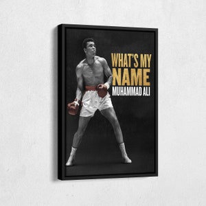 Muhammed Ali Poster Wie ist mein Name Boxen Leinwand Poster Wand Kunst Druck Wohnkultur gerahmte Kunst