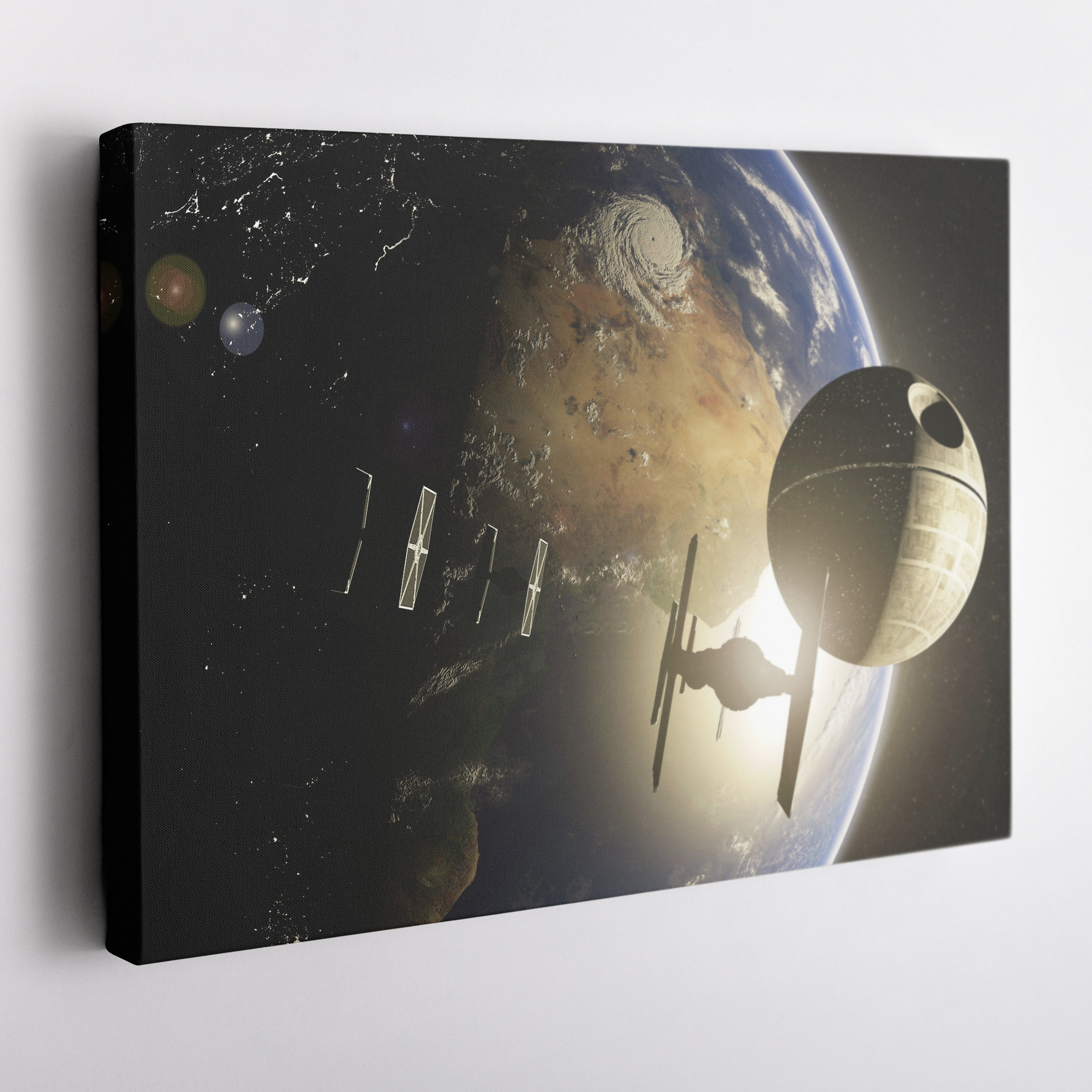 Star Wars Poster Death Star Canvas Wall Art Home Decor Framed Art - Etsy